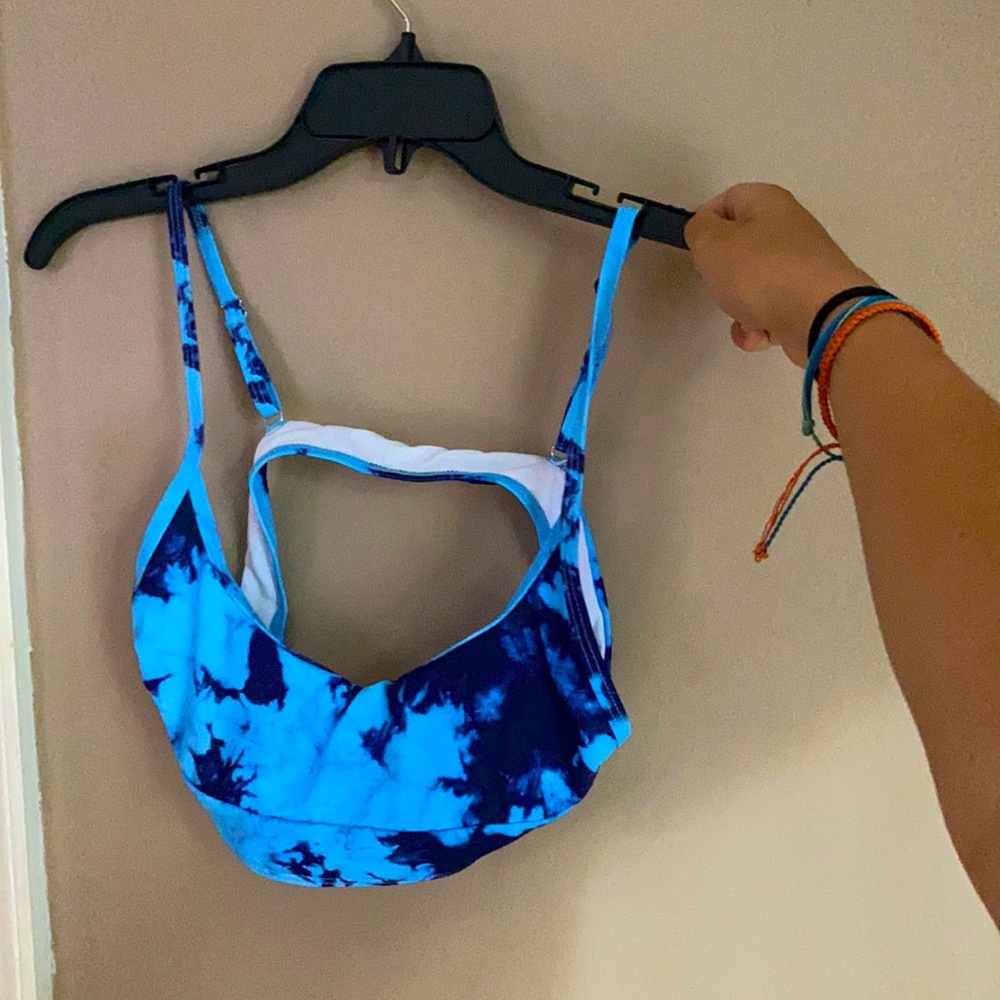 trendy blue tye dye shein bikini! size - L